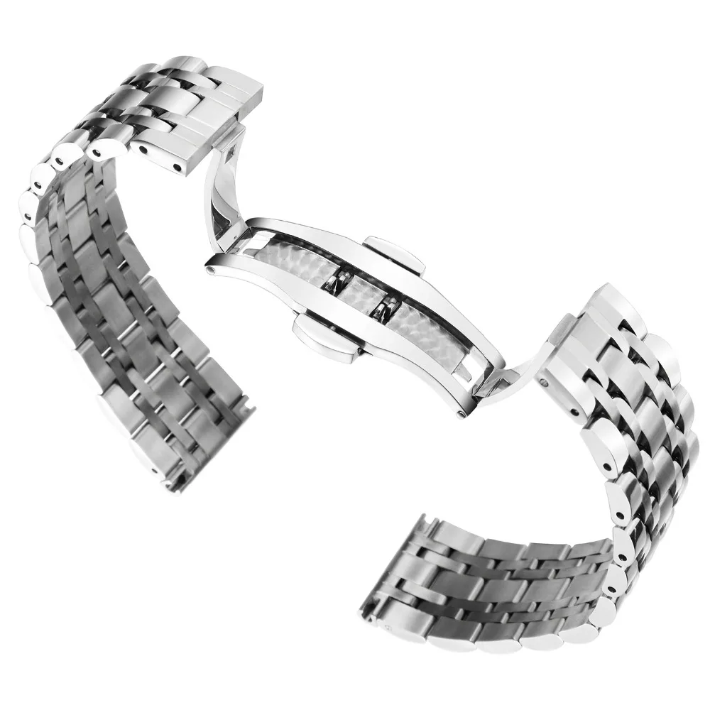 BINLUN Luxury Watch Strap Stainless Steel Watch Band 16mm 18mm 20mm 22mm 24mm Waterproof Sports Strap 2