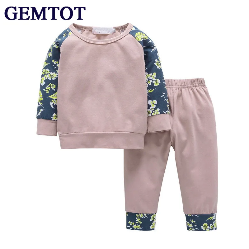 GEMTOT Newborn Baby Infant Girls Clothes Long sleeved cotton T shirt