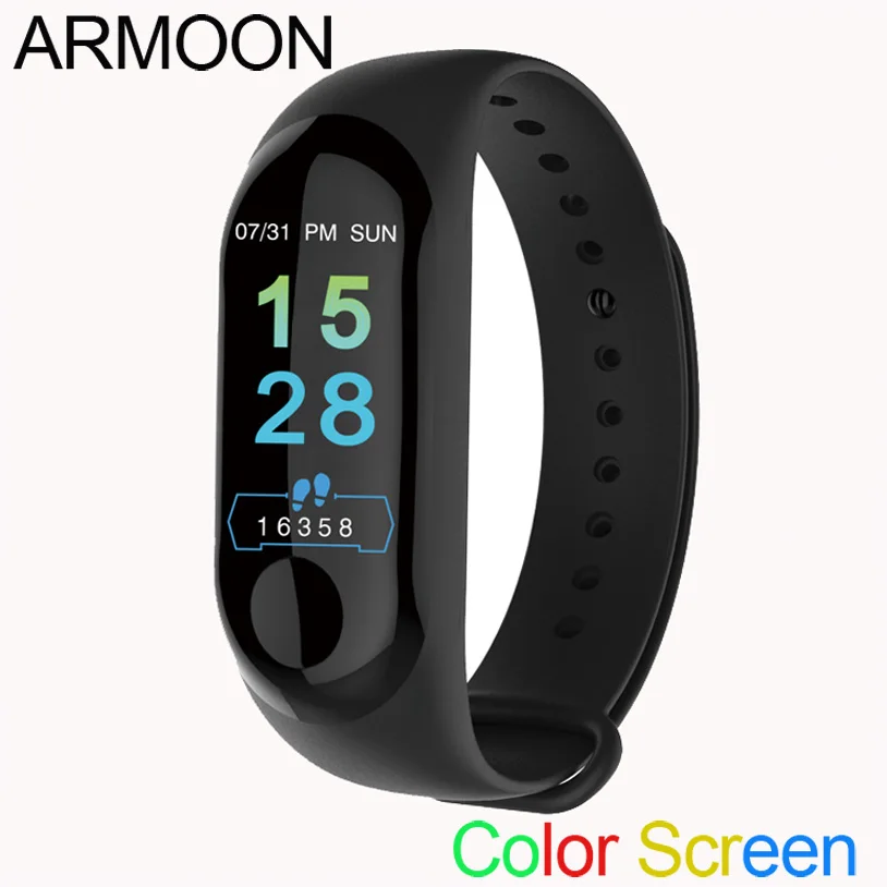 

Smart Band M3 Android IOS Smartwatch Heart Rate Fitness Bracelet Sleep Monitor Fitness Tracker Color Screen Band VS mi band 2 3