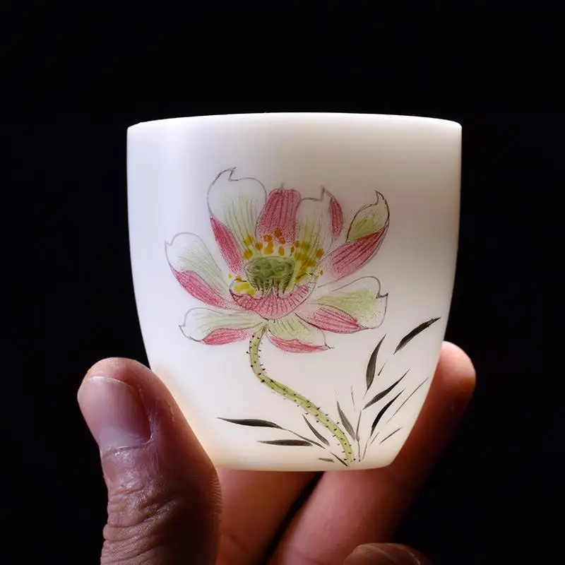 

Traditional Chinese Tea Cup Ceramic Advanced Porcelain Tea Set Accessories Teacups Drinkware Dropshipping