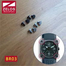 4 шт./компл. черный матовый pvd/матовый серебристый br часы обрамление вставки винт для Росс Белл BR03 42 мм часы случаях экипажа частей