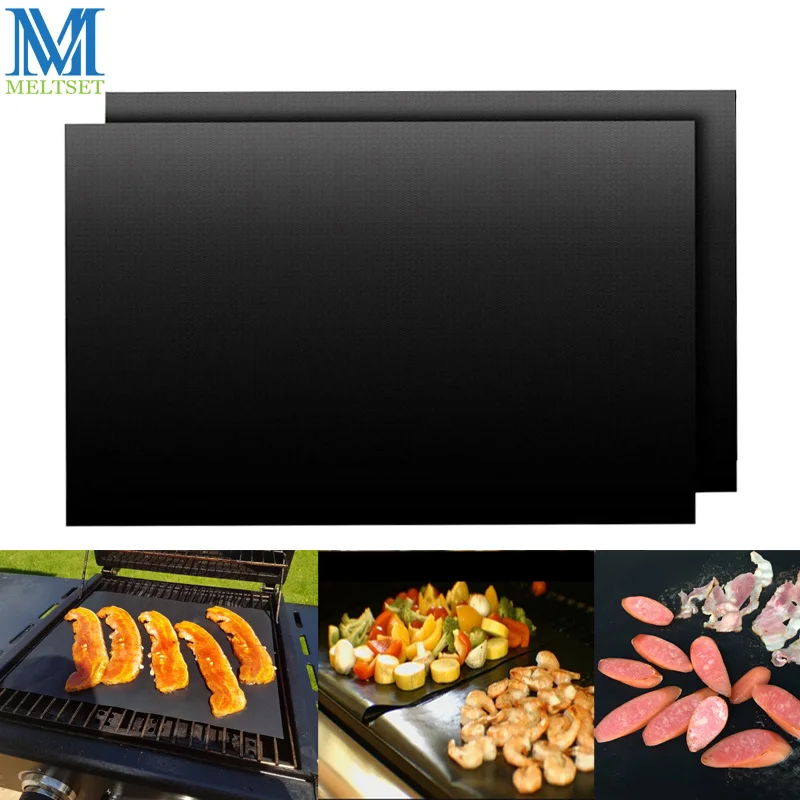 2pcs/lot Non stick Barbecue Grill Mat For Baking Sheet 33*40cm Reusable