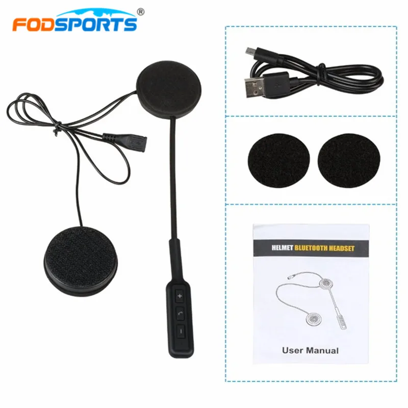 Fodsports мотор беспроводная Bluetooth гарнитура 180mA мотоциклетный шлем наушники Динамик Музыка для MP3 MP4 смартфон