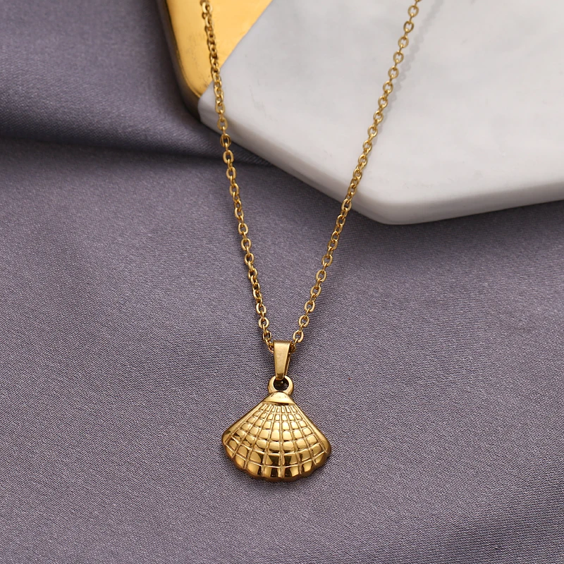 Yhpup стильное винтажное ожерелье с подвеской из нержавеющей стали, Золотое серебряное ожерелье для женщин, для влюбленных, пляжные вечерние ювелирные изделия, подарок