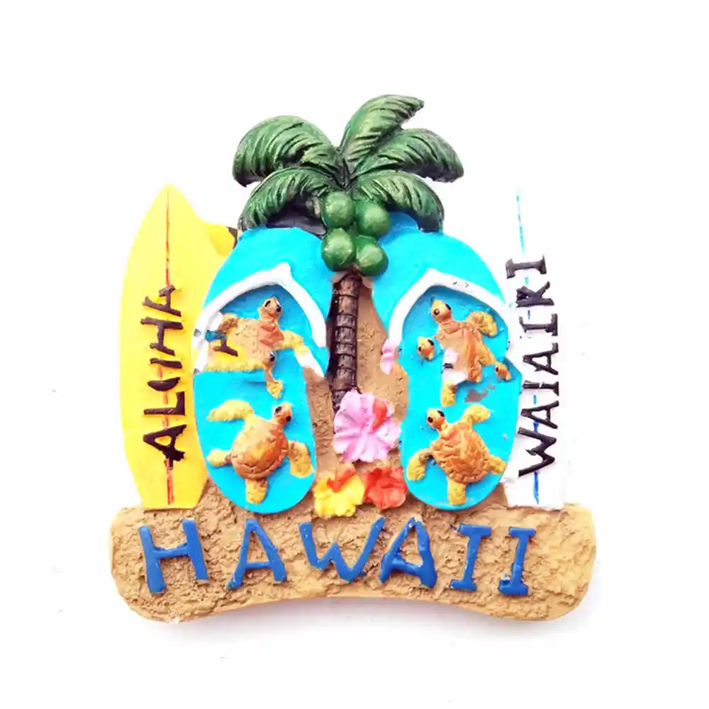 Горячая 3D мир Путешествия Холодильник Магниты На Холодильник супер магнит стикер стены украшение дома туристический сувенир искусство ремесла DIY - Цвет: Hawaiian Surfing