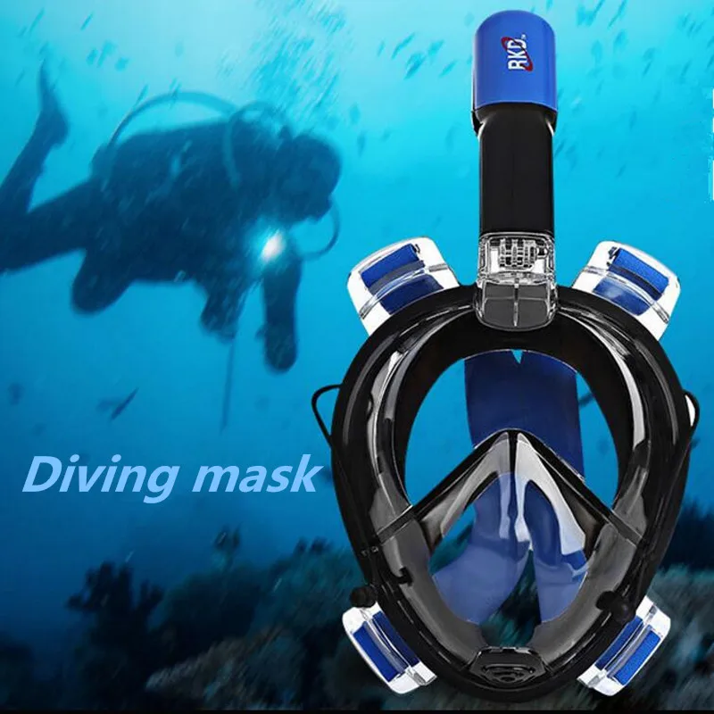 

RKD 2017 New Diving Mask Underwater Scuba Anti Fog Full Face Diving Mask Swimming Snorkeling Ring Snorkel masque de plongee