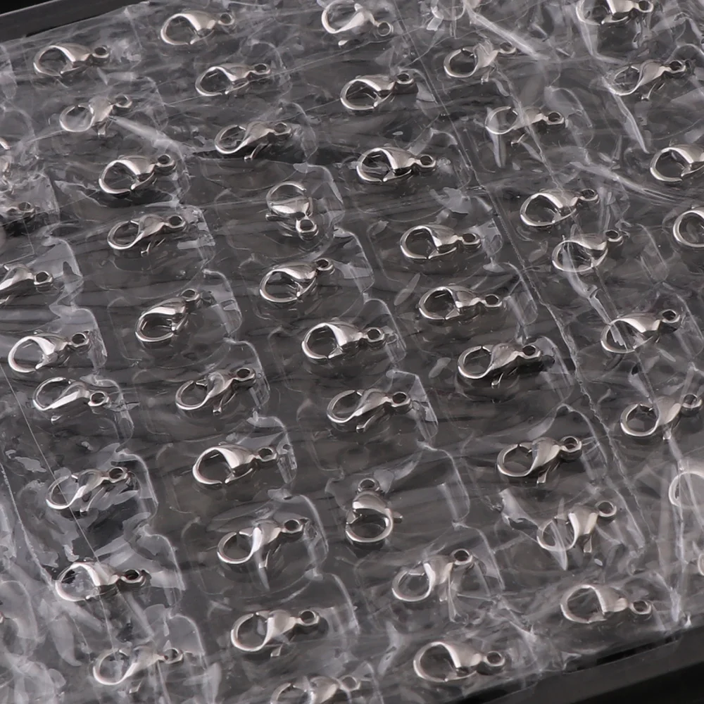 5Size 100Pieces High Quality Polishing Stainless Steel lobster Clasp