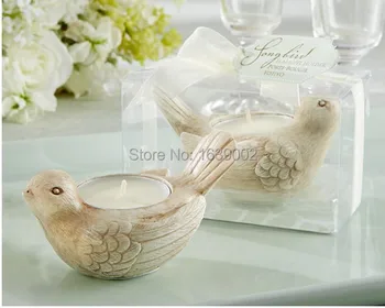 

Cute Love Bird Theme Wedding Favors Bird Tealight Holder Wedding Party Decoration Gift for Guest Free Shipping 100pcs