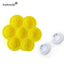 Силиконовые ледовые шарики для смайликов, поднос для 7 ячеек, формы для выпечки формы для мороженого, кухонные инструменты для приготовления пищи B