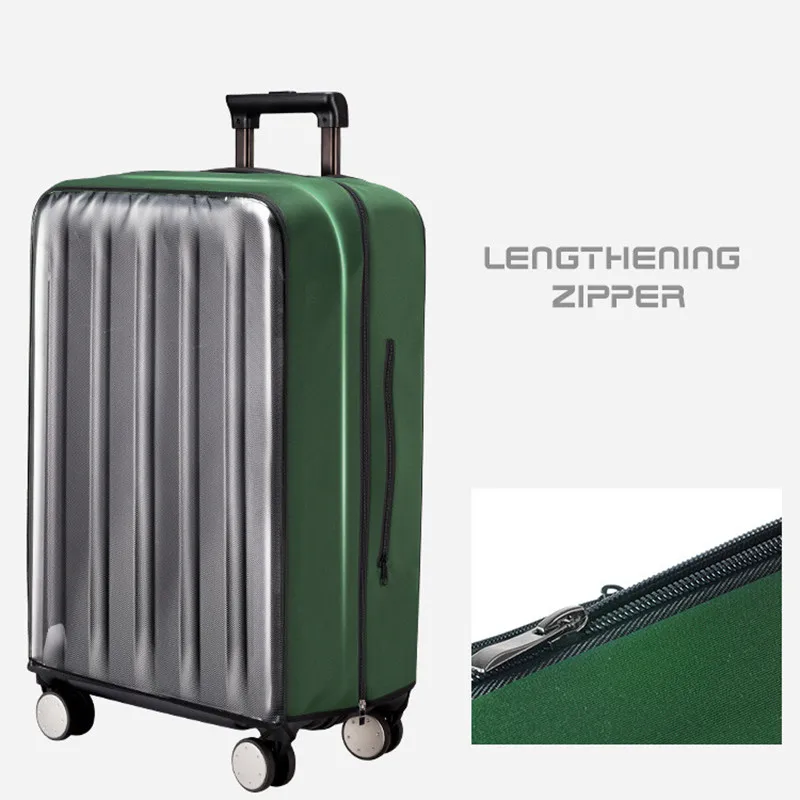 JULY'S SONG Waterproof Protective Cover Transparent PVC Trolley Suitcase Cover DustProof Luggage Cover For 20-30'' Luggage Case