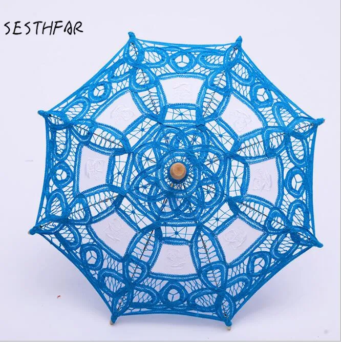 

Free Shipping Small Decorative Lace Parasol Umbrellas Doll's Size,Assorted Colors 2018 New Arrival