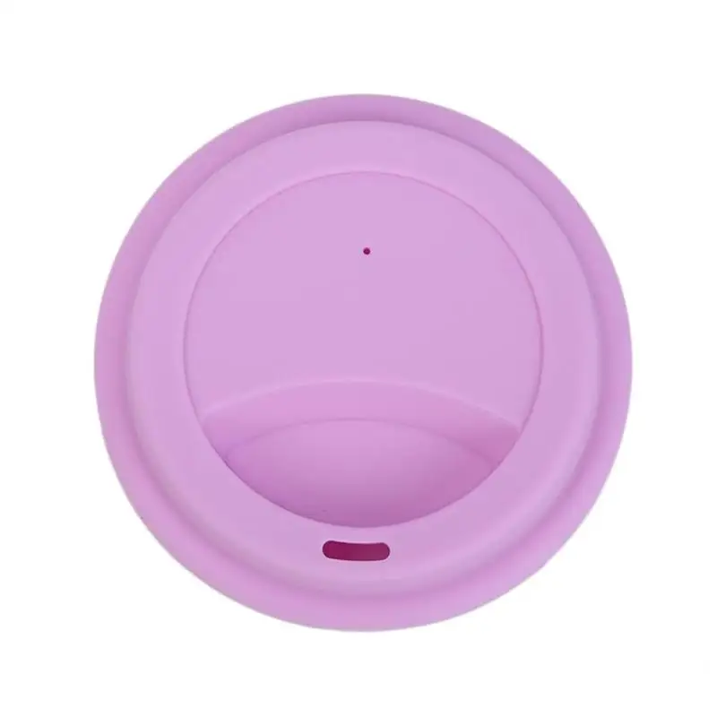 E Pink Purple Милая Силиконовая Термостойкая Пыленепроницаемая герметичная многоразовая Крышка для чайных чашек, универсальная крышка для чаши, пищевая крышка - Цвет: E Pink Purple