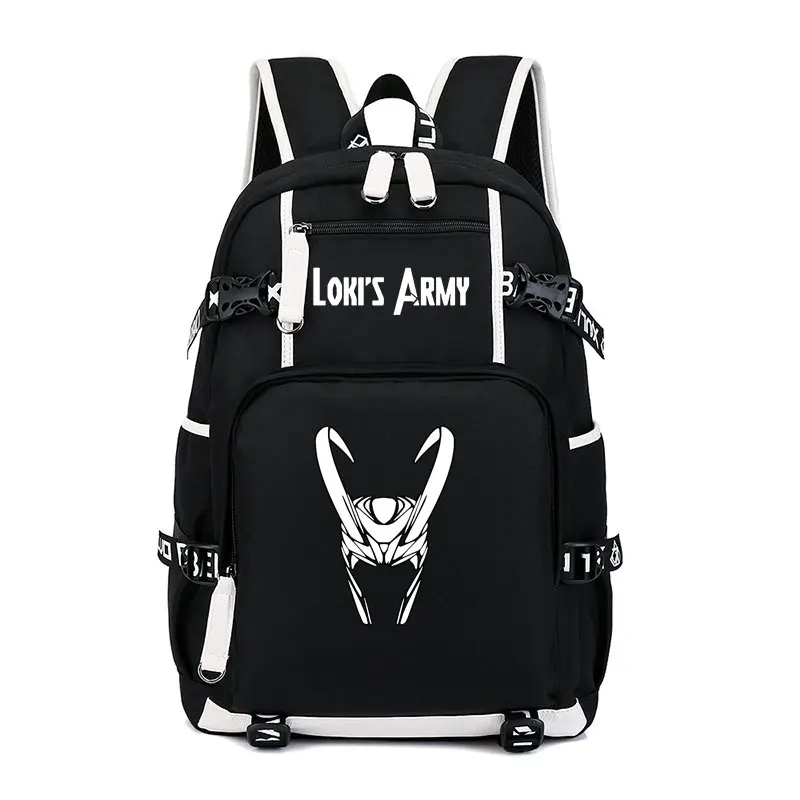  New Comics Supervillain Loki School Backpack Unisex Black Laptop Travel Shoulder Bag Cartoon Teens 