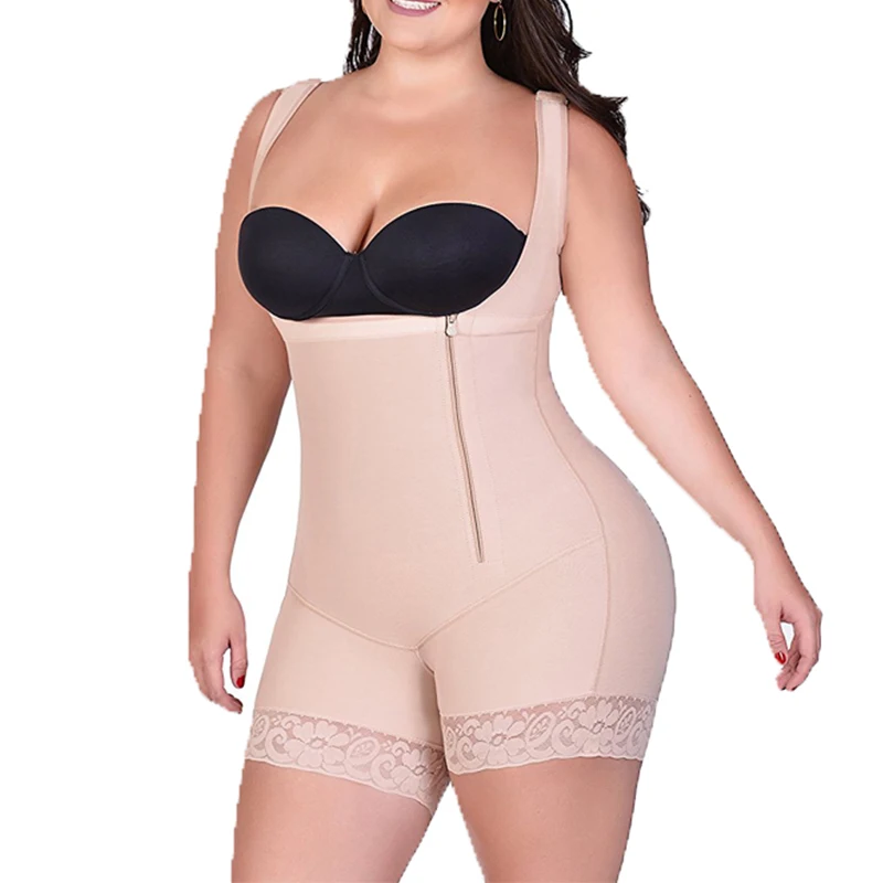 TOPMELON Для женщин Sexy Body Shaper прикладом белье для похудения боди молния плюс Размеры высокого сжатия Корректирующее белье тоньше