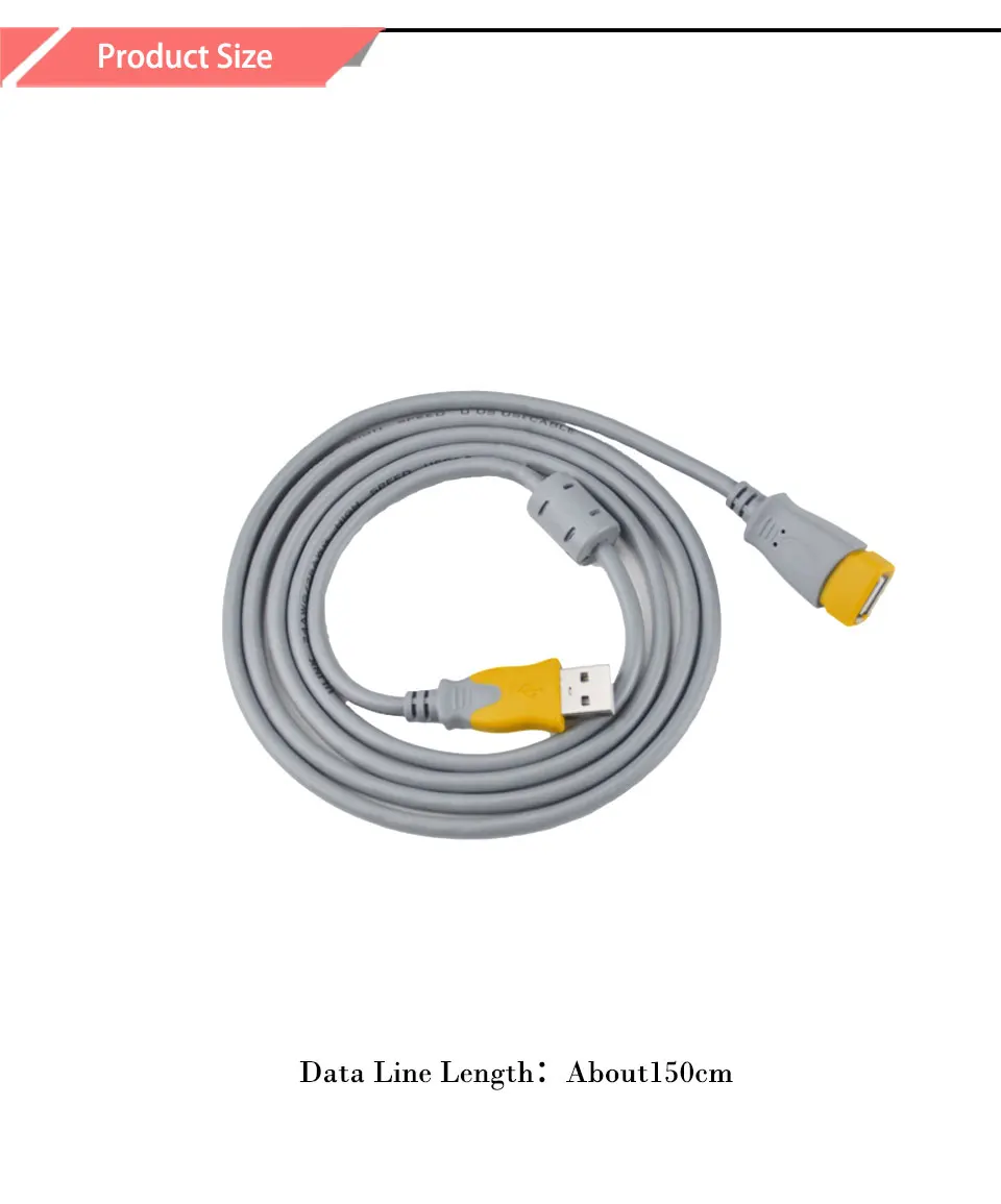 1.5m USB Data Cables Male To Female For PC Keyboard Printer Camera Tablet Mobile Phone Mouse Game Controller USB 2.0 Extender  (3)