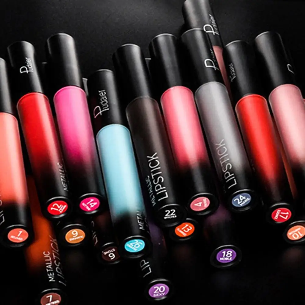 

Pudaier 2Pcs Matte Lip Gloss Lip Line Pencil Nude Velvet Liquid Lipstick Waterproof Long Lasting Lipgloss Lip Line Pen Cosmetics