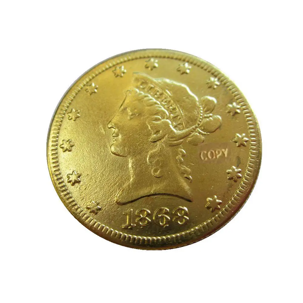 Дата 1868-S 1869-S 1870-CC 1871-CC 1872-CC 1873 1873-S 1874-S позолоченный$10 Liberty Head(девиз на обратном ходу) монеты с изображением орла