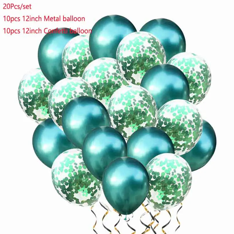 20 шт золотые конфетти металлик воздушные шары День рождения украшения Дети баллоннен воздушный шар цвета металлик воздушный шар Balonnen Deco день рождения Globos - Цвет: Metallic green