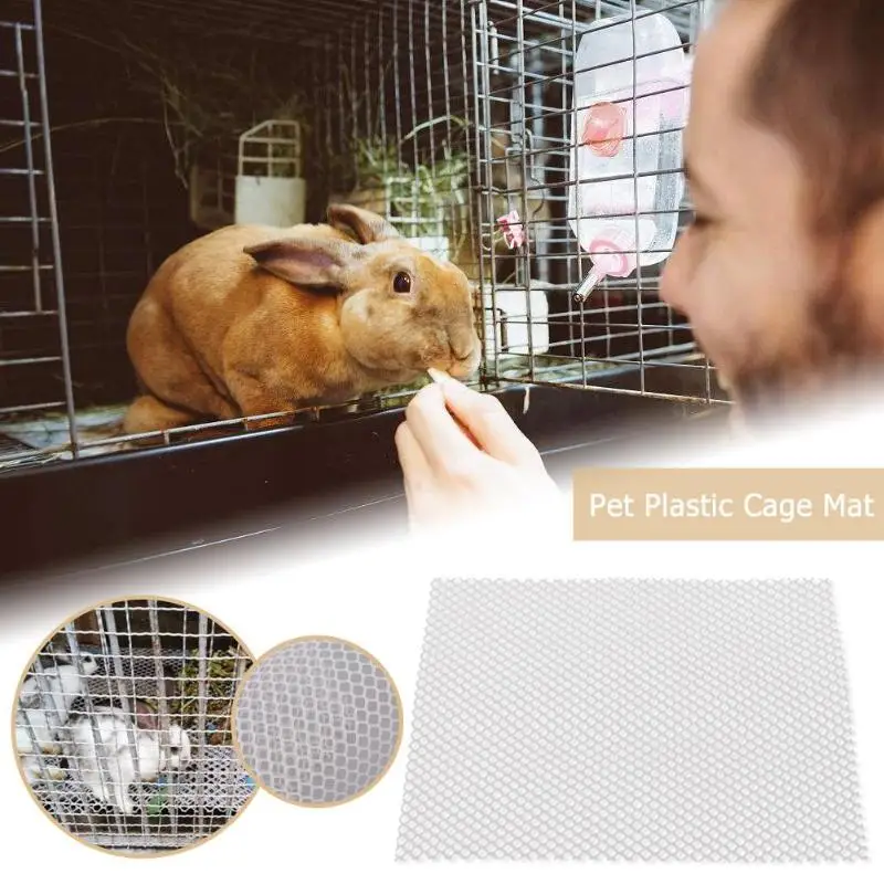 Pet Cage Mat for Hamster Cage Rabbit Grids Holes Anti-slip Feet Pads for Small Pets Animal Cage Accessories