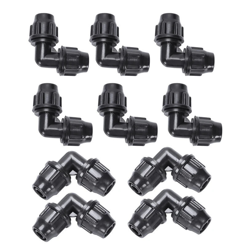 HLZS-10Pcs 8/12 локоть для 8/12 дюймов микро-ирригационная трубка микро-фитинг капельного полива сада и полива соединительный шланг