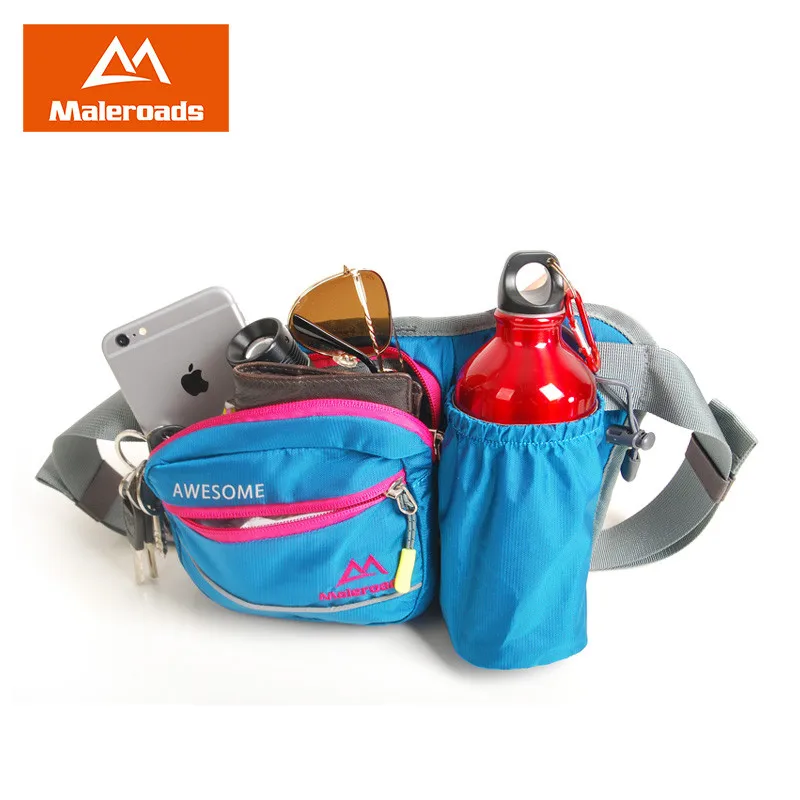 Поясная Сумка для бега с держателем для бутылки Maleroads, поясная сумка для путешествий, велосипедная сумка Jogg для мужчин и женщин до 6 дюймов, поясная сумка для телефона