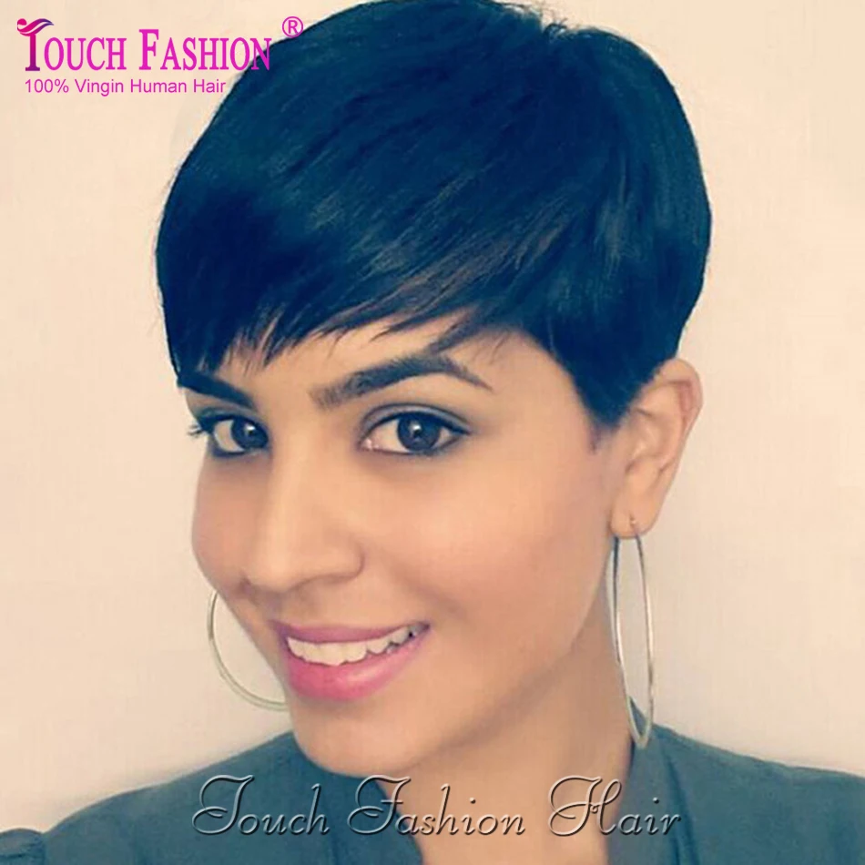 2017 Short Human Hair Wigs for African Americans No Lace 