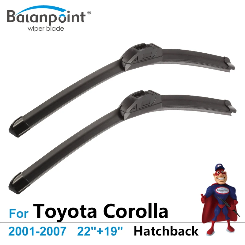 Wiper Blades For Toyota Corolla Hatchback 2001 2007 22"+19", Set of