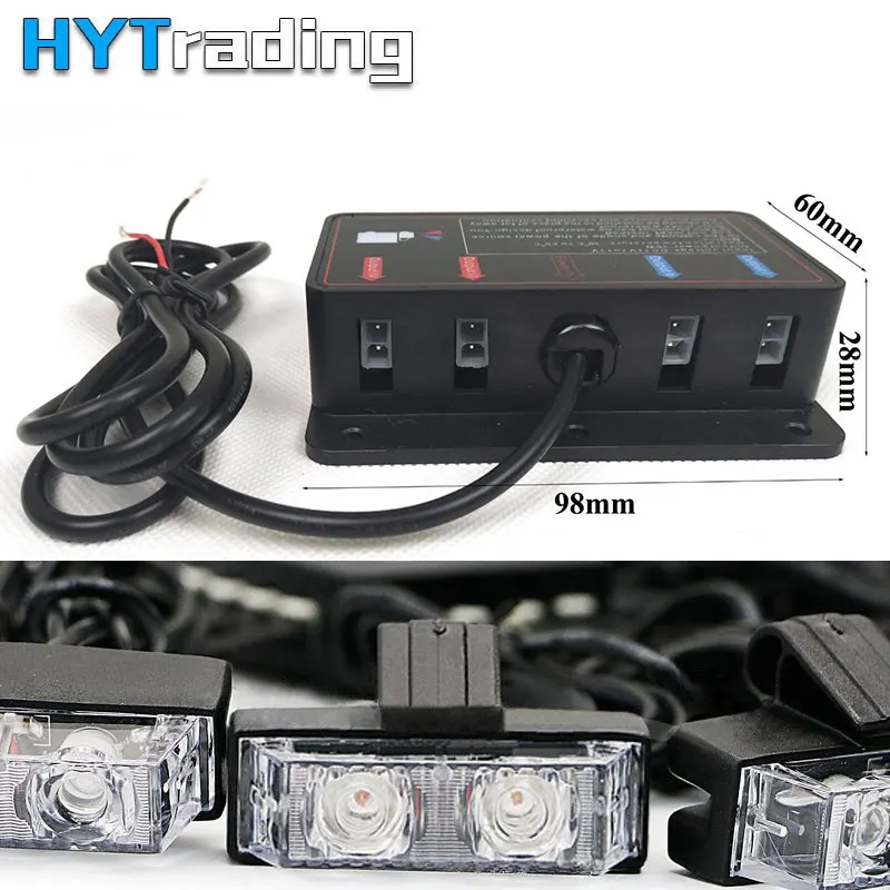 16 Светодиодный Аварийная сигнализация Предупреждение Strobe Light 12 V светодиодный