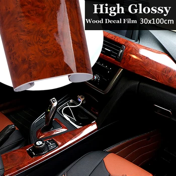 

Car Wood Grain Vinyl Film Wrap Sticker Auto Interior Trim Panel Decal 30x100cm