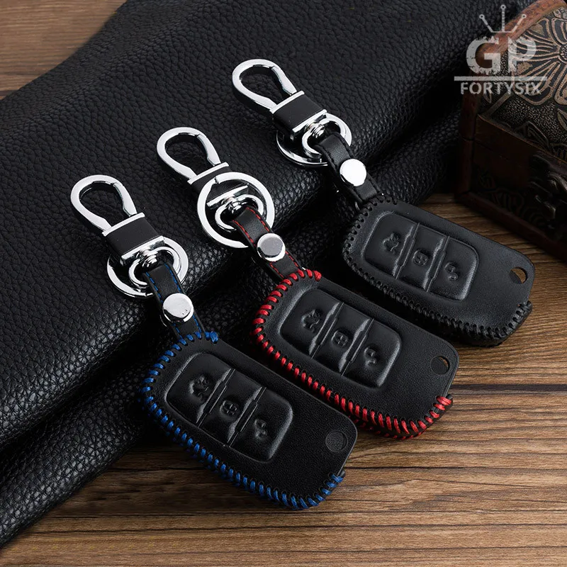 Чехол из натуральной кожи с кольцом для ключей автомобиля держатель Ford Focus 2 MK2 fiesta