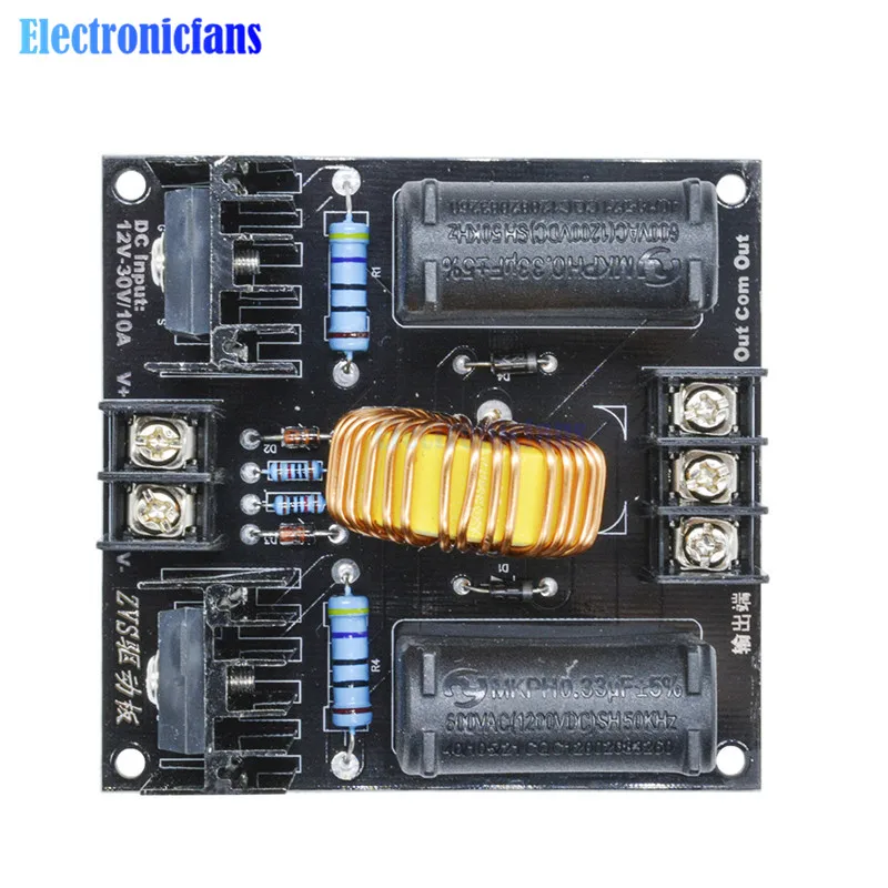 DC 12-30 в ZVS низкое напряжение индукционная нагревательная плата катушки Тесла Flyback драйвер 30 мм большой тепловой модуль раковины нагреватель для Arduino