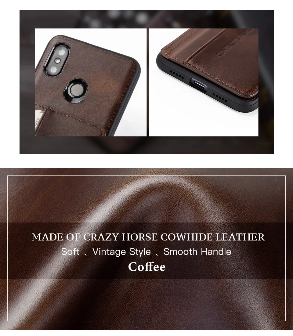 For Xiaomi 8 iPhone 8 Huawei P20 Samsung Galaxy S9 Case Cover CONTACTS FAMILY Genuine Leather Luxury Wallet Case Back Cover xiaomi leather case chain