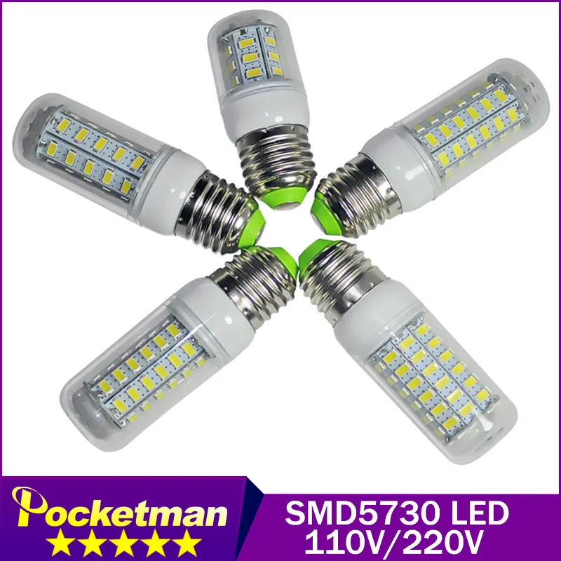 Светодиодная кукурузная лампа E14 E27 5730 SMD Кукуруза 110V 220V 24LED 36LED 48LED 56LED 69LED SMD5730 |