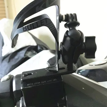 

Motorcycle Pump Mount with 1 inch Ball Compatible+Double Socket Arm+Mount Ball Head Base for GoPro Sjcam Sport action Camera