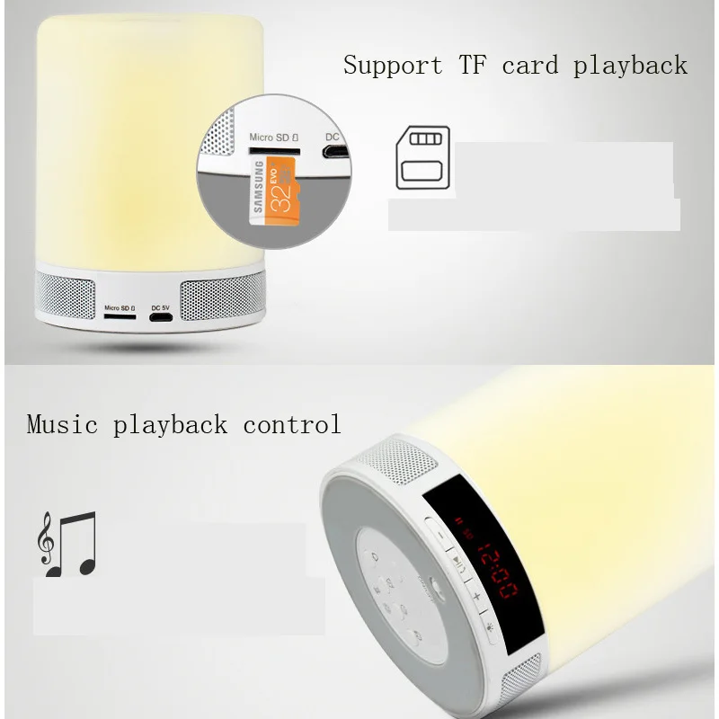 1 шт. Высококачественная Кнопка Умный домашний компьютер телефон MP3 автомобильный динамик bluetooth прикроватный сенсорный светодиодный светильник зарядка ночник USB