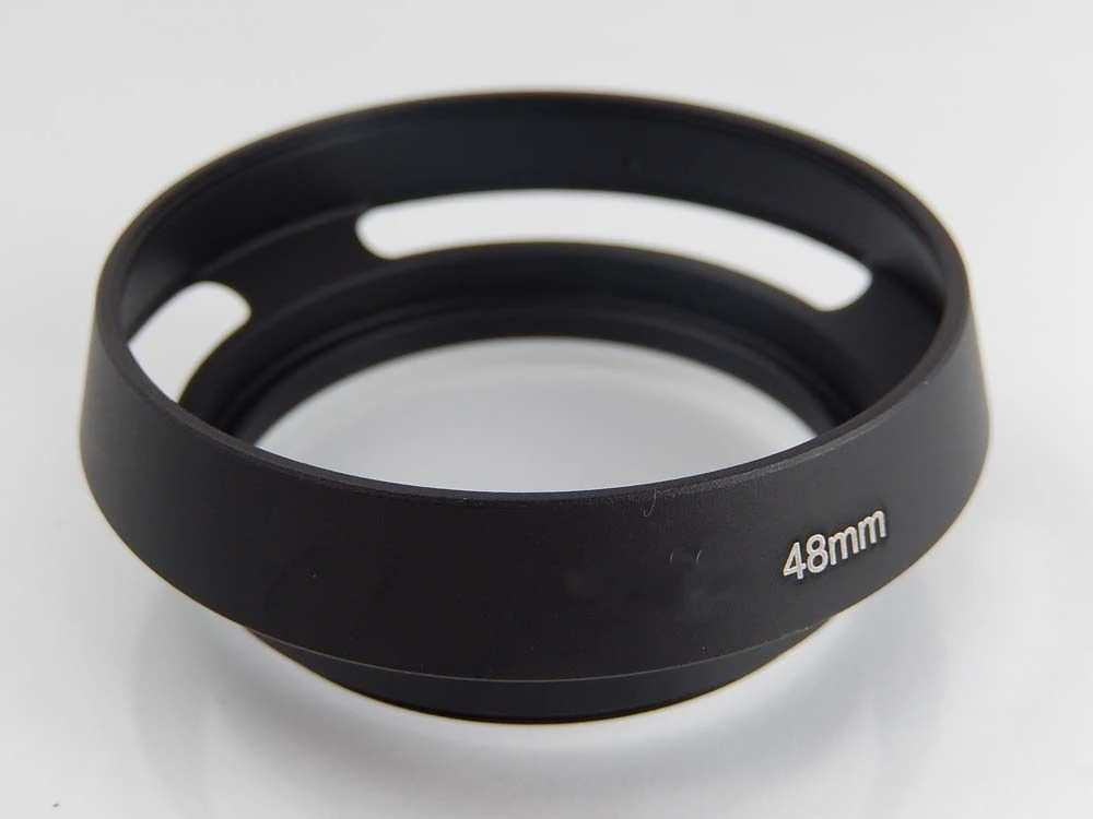 48mm Silve Metal Tilted Vented Lens Hood shade QL17 GIII R35 F2 F2.8 R50 R28 E48