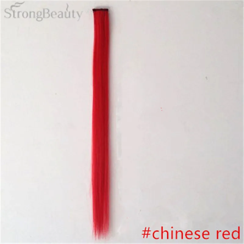 StrongBeauty Women Colorful Extension Long Synthetic Clip In Straight Hairpiece Party Highlights Punk Hair Pieces StrongBeauty Women Colorful Extension Long Synthetic Clip In Straight Hairpiece Party Highlights Punk Hair Pieces