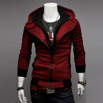 

Fashion New Autumn Men's Jacket Chaqueta Hombre Color Matching Jacket Male's Hooded Coat Outwear Streetwear