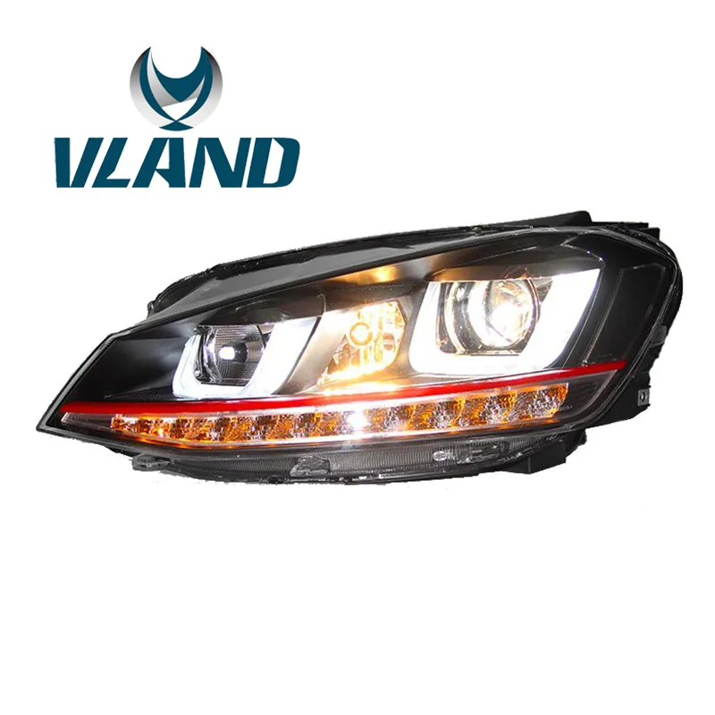 VLAND Factory For Car Head Lamp For Golf MK7 For 2013 2015 LED Head