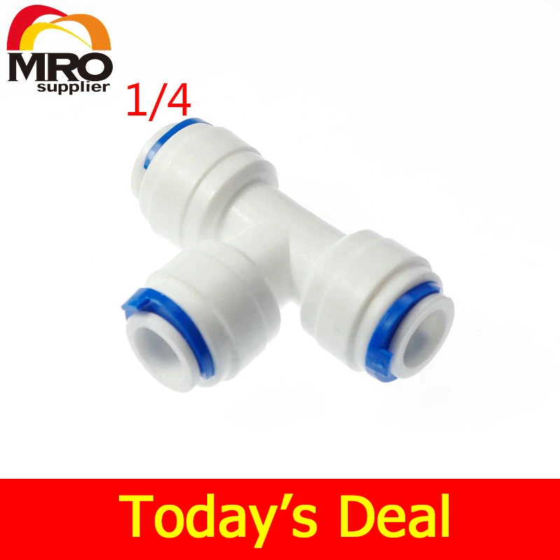 spesifikasi Selang Tabung OD Cepat Connection Type T Konektor Air RO Reverse Osmosis Aquarium Sistem Plastik Tee Pipa Fitting ST003