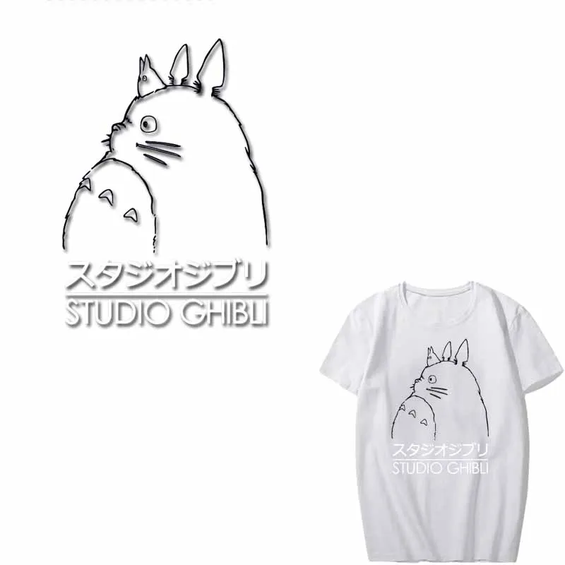 

Iron on Totoro Patches Heat Transfer Vinyl Stickers for Clothes DIY T-shirt Iron-On Transfers Decoration Applique Thermal Press