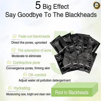 

New arrival Bamboo charcoal face mask remove blackheads acne treatment Deep Cleaning blackhead remover facial mask 6g/1bag