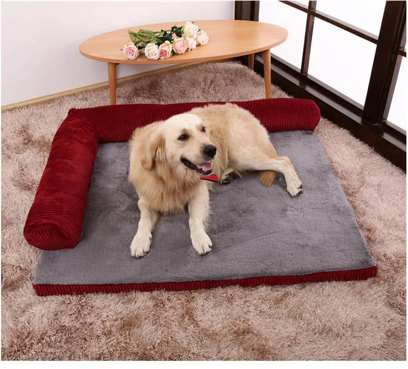 Теплая кровать для питомца собаки, диван, мягкий удобный матрас для щенка, большая кровать для собаки, кошки, подушка для домашних животных, дом съемный, моющийся, питомник для собак