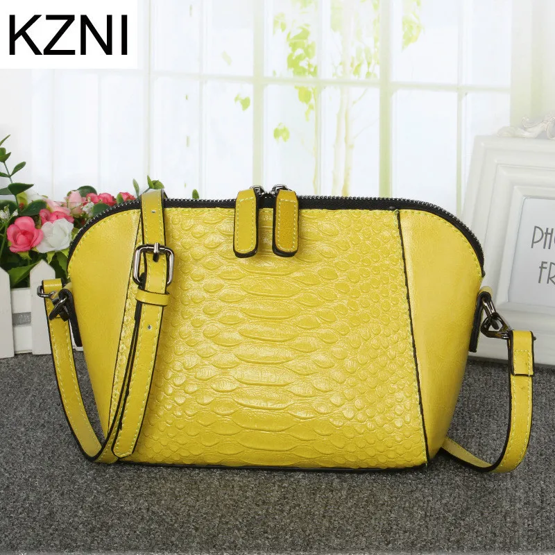 

KZNI Genuine Leather Purse Crossbody Shoulder Women Bag Clutch Female Handbags Sac a Main Femme De Marque L122513