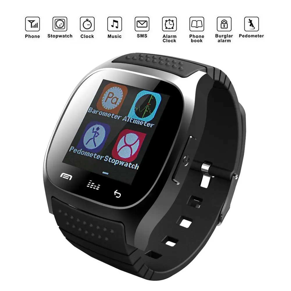 M26 Bluetooth Смарт часы разблокированный сотовый телефон Шагомер монитор SMS наручные