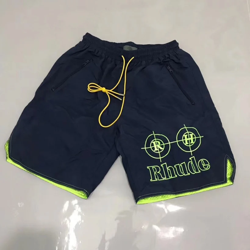 

Rhude Short Pants with Pocket Men Knee Length Elastic Waist Casual Rhude Shorts