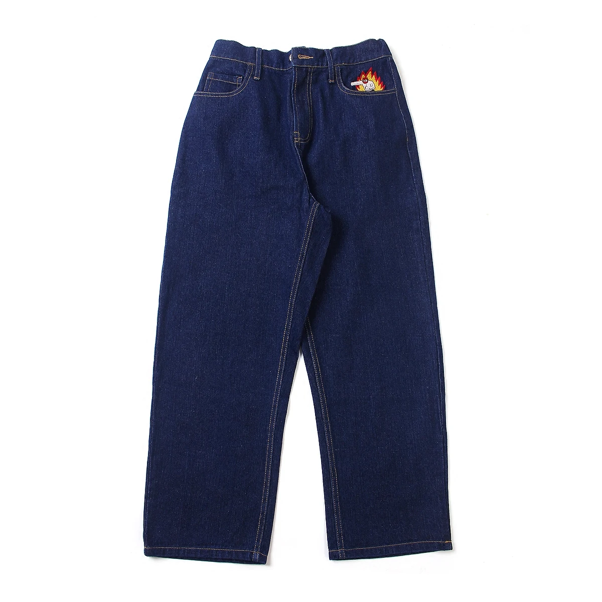 

New Spring Autumn Women Casual Jeans Washed Chinese Embroidery Harajuku Preppy Style Trousers Female Pants Full Length