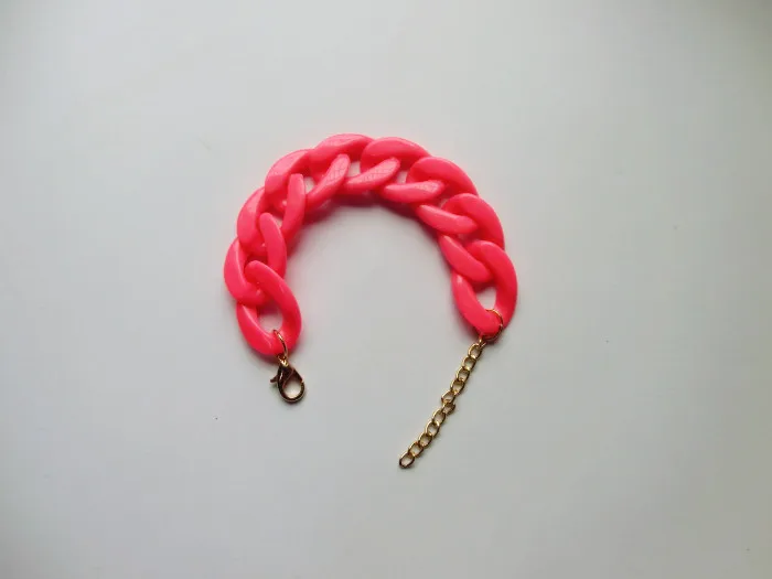 FishSheep 2018 Statement Acrylic Chain Charm Bracelet For Men Women Cuff Pulseras Bracelets & Bangles Fashion Jewelry Gifts