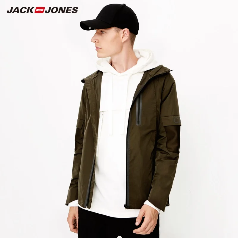 JackJones мужской светильник с капюшоном куртка 218321551 - Цвет: Utility Green