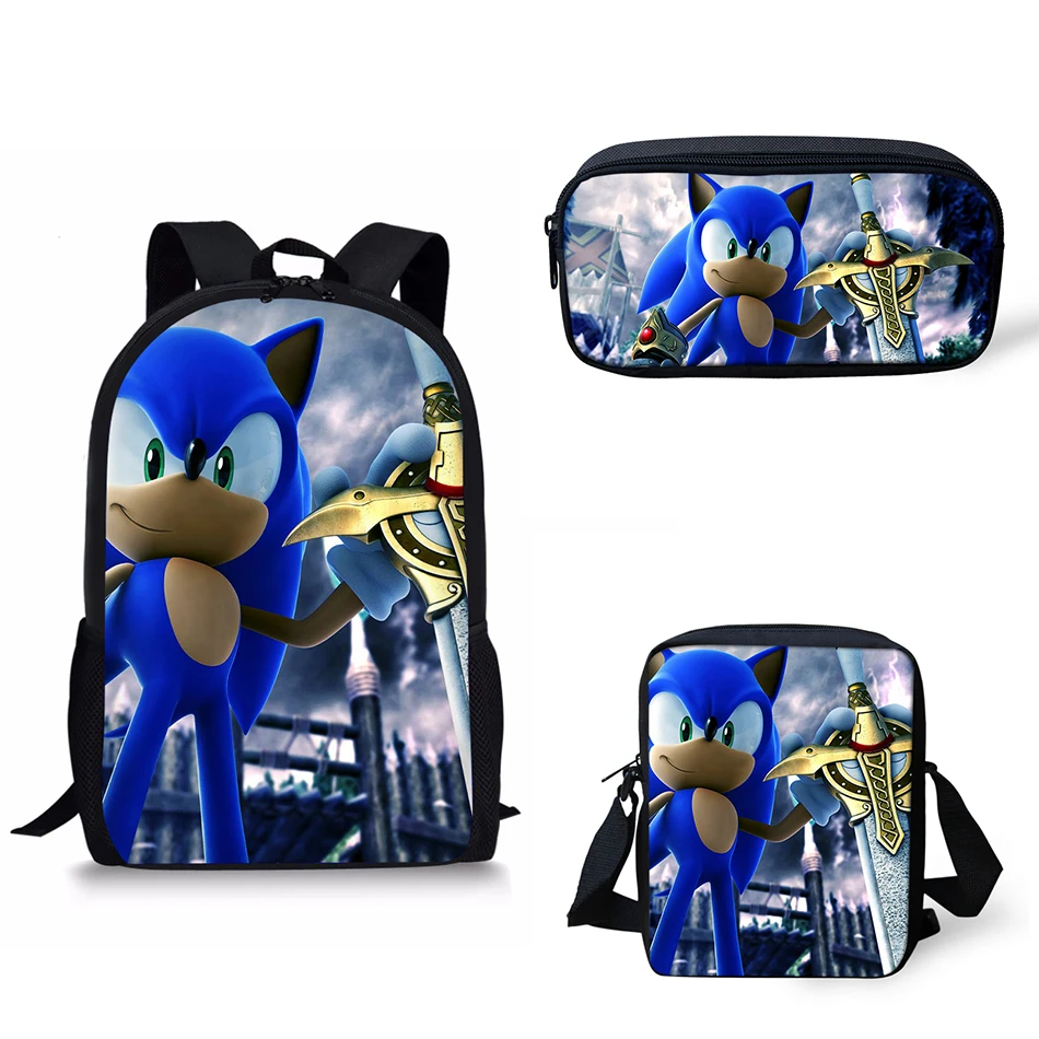 Индивидуальные школьные ранцы sonic школьный рюкзак для девочек и мальчиков